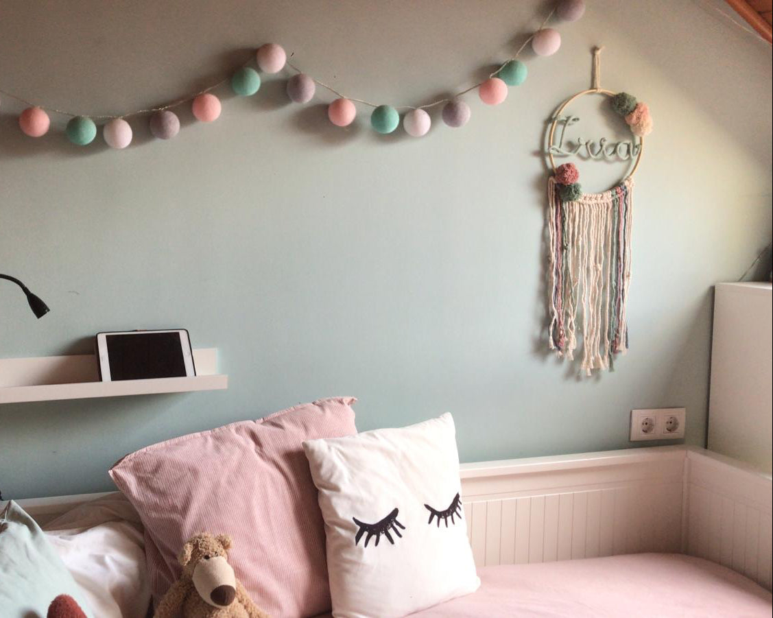 Atrapasueños personalizado infantil con nombre. Idea deco habitación bebé, niñas y niños
