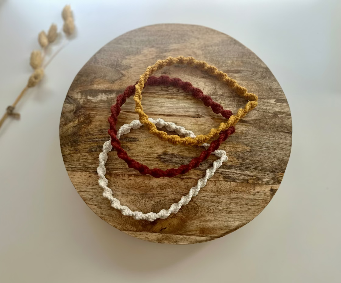 Thin macrame bohemian headband