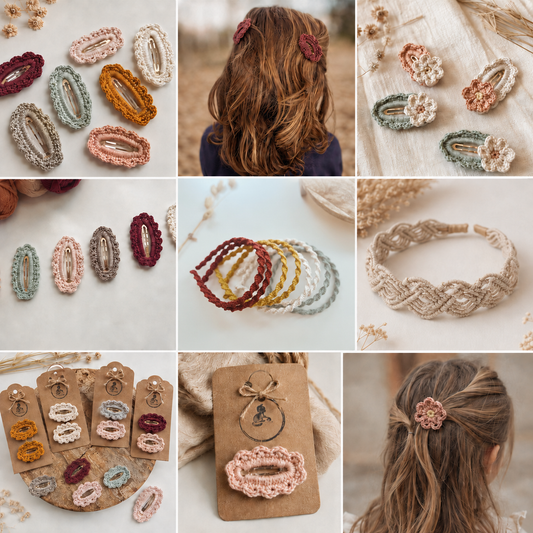 Accesorios para el pelo hechos a mano: crochet y macramé para todos tus looks