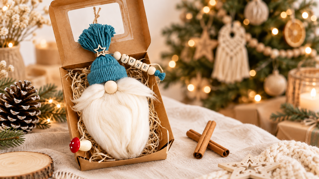Adornos de Navidad personalizados con nombre hechos a mano