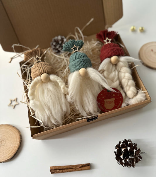 Pack de tres gnomos de Navidad 