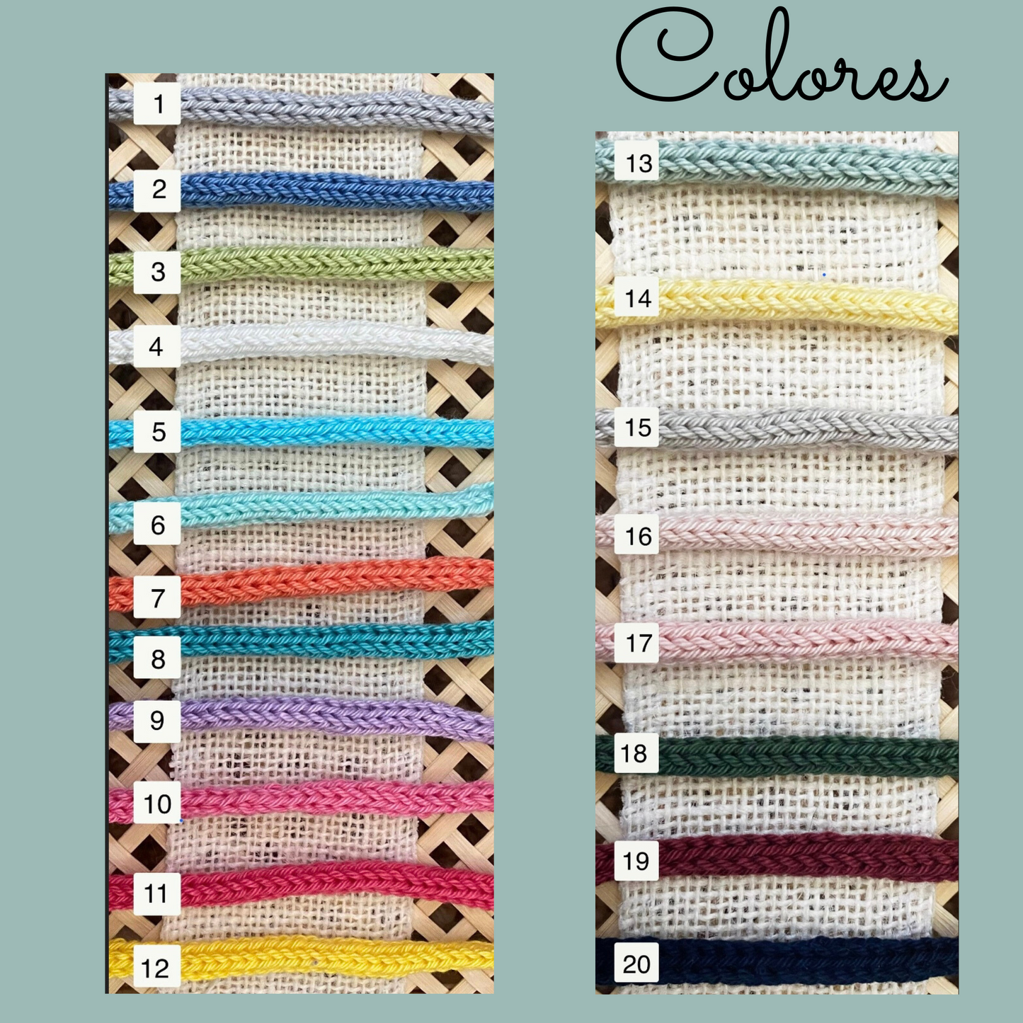 Bolso de playa de mimbre personalizado con crochet y flor de macramé