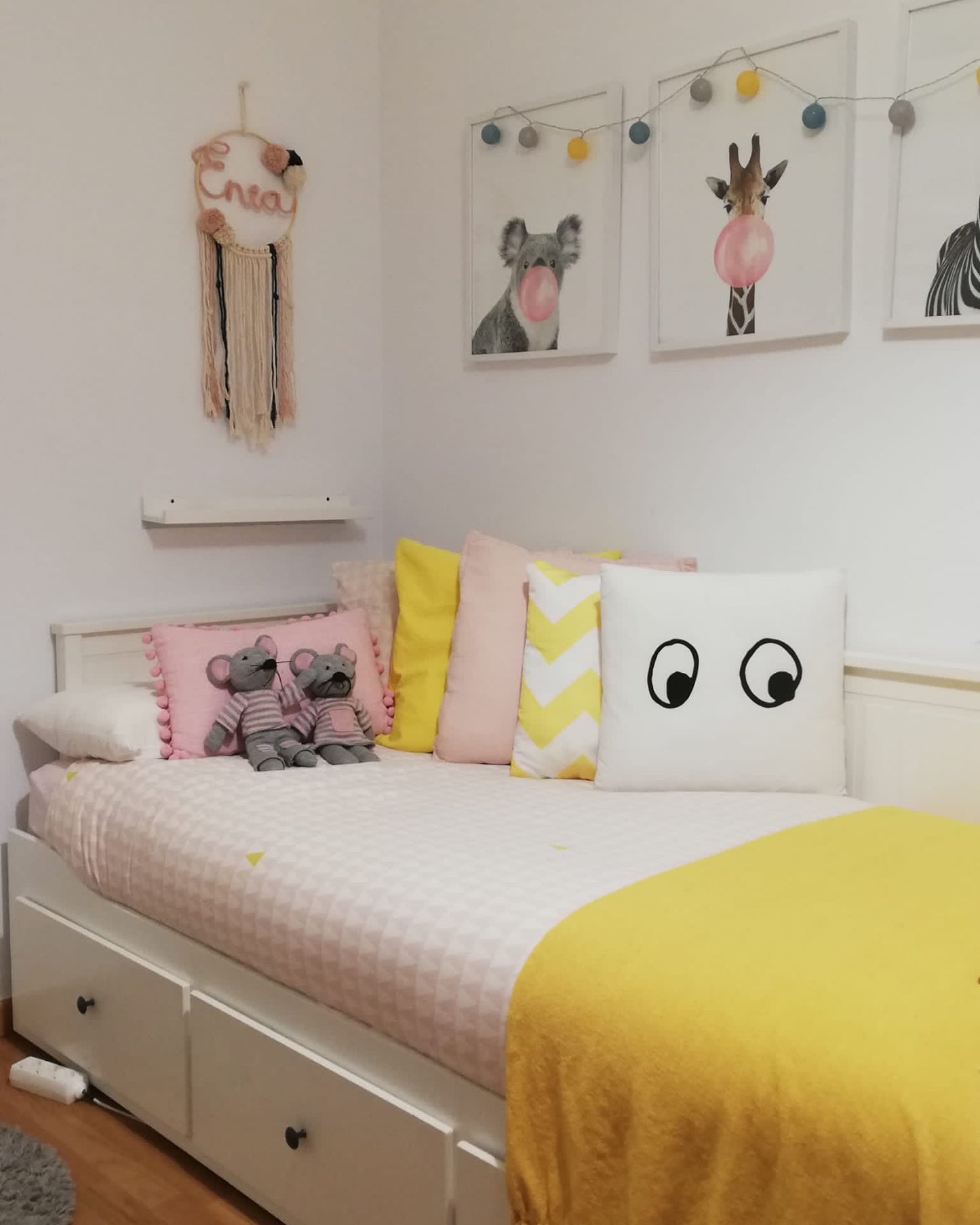 Atrapasueños personalizado infantil con nombre. Idea deco habitación bebé, niñas y niños