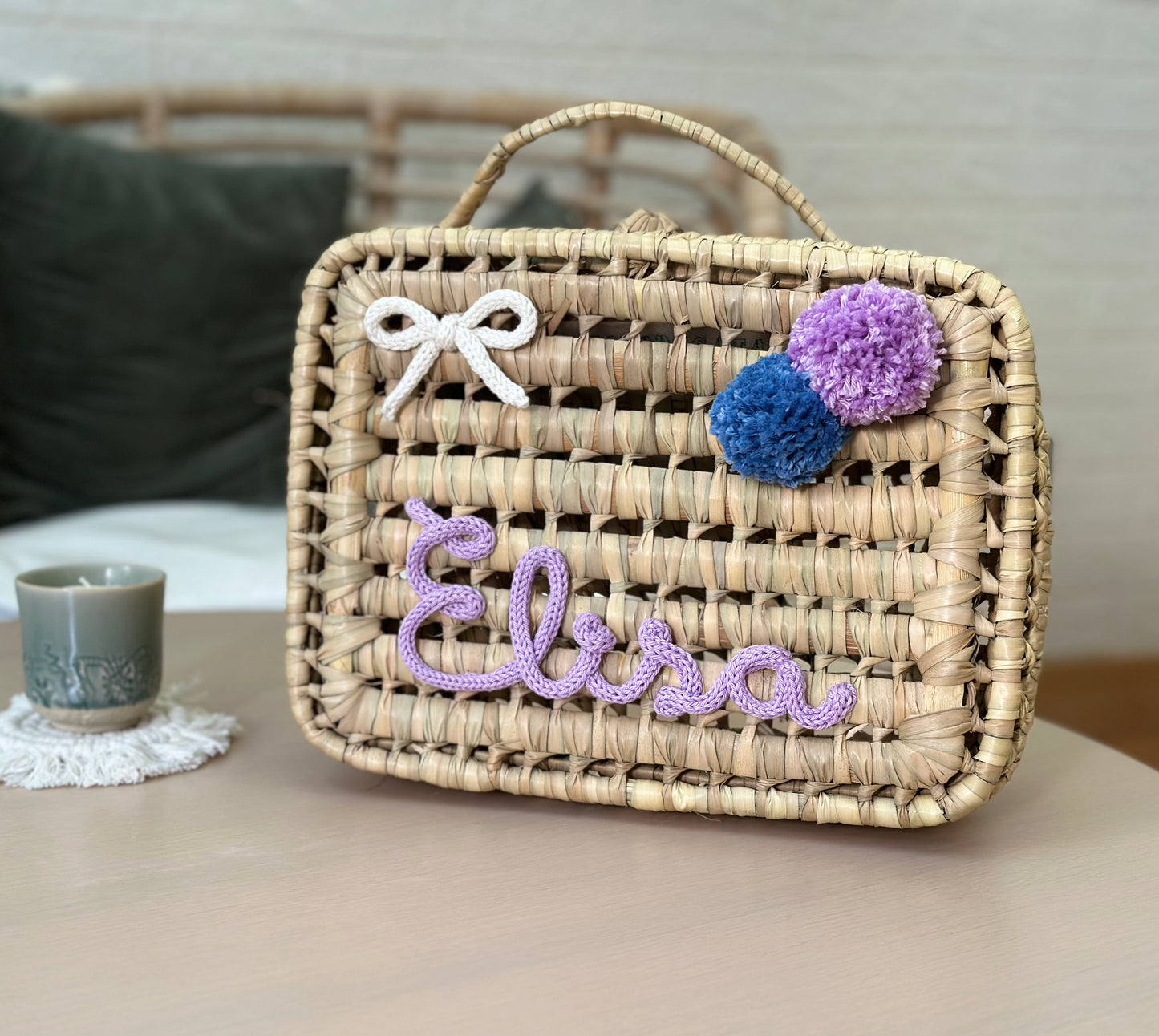 Personalized palm suitcase