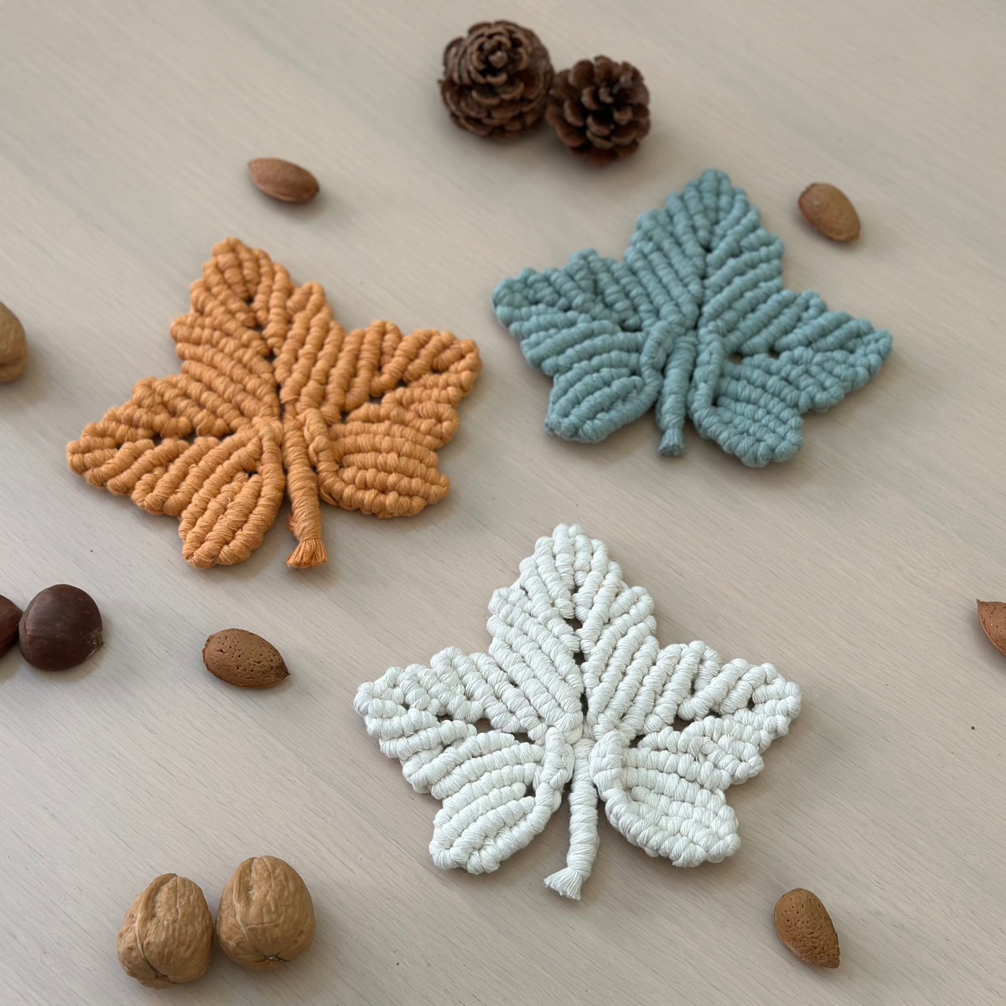 Posavasos decorativos con forma de hoja de arce, decoración de naturaleza para la mesa