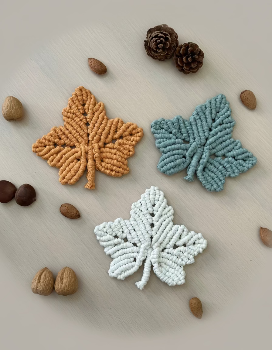 Posavasos decorativos con forma de hoja de arce, decoración de naturaleza para la mesa