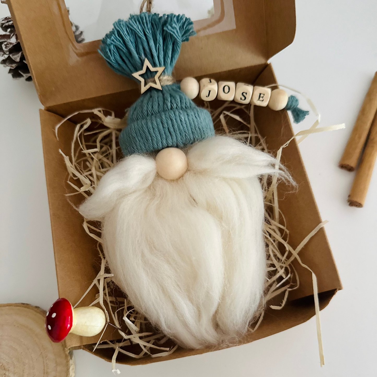 Personalized Christmas Gnome Ornament