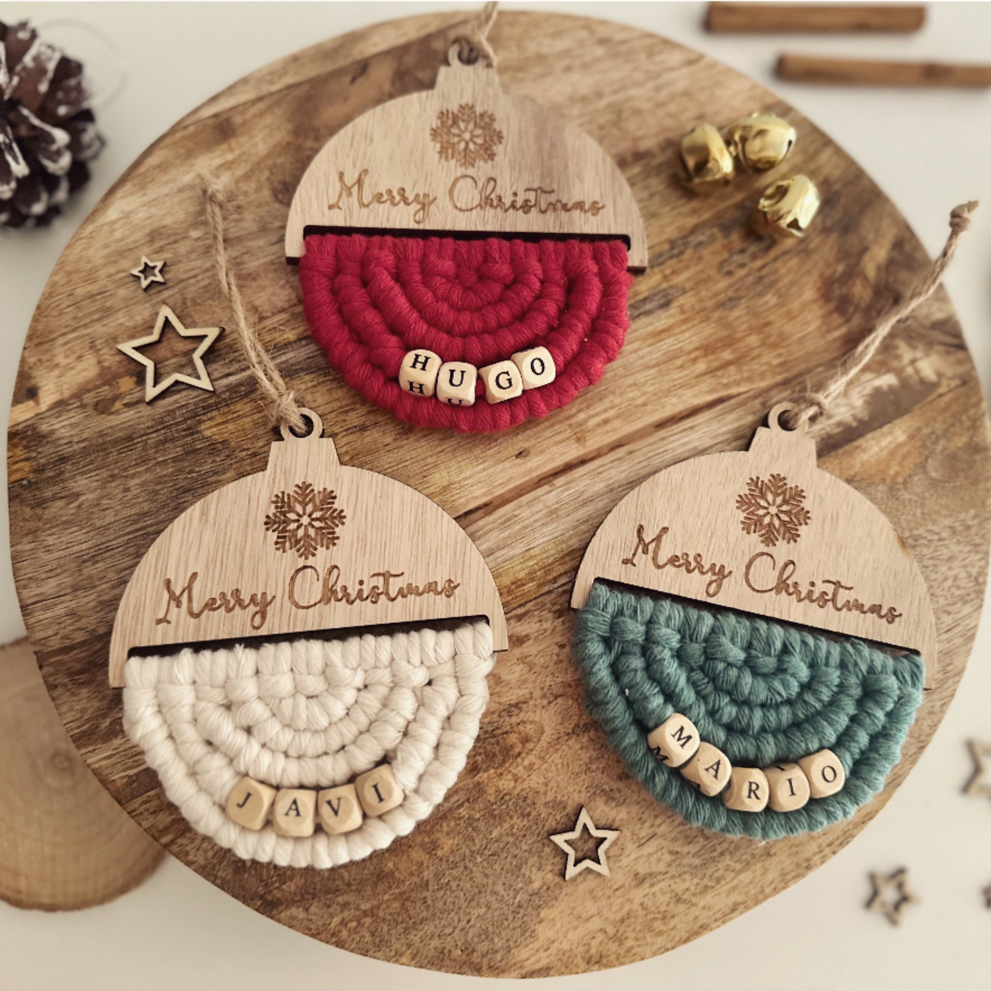 adornos navideños personalizados. Regalo Navidad familia