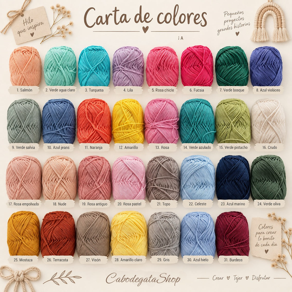 Carta de colores para personalizar 