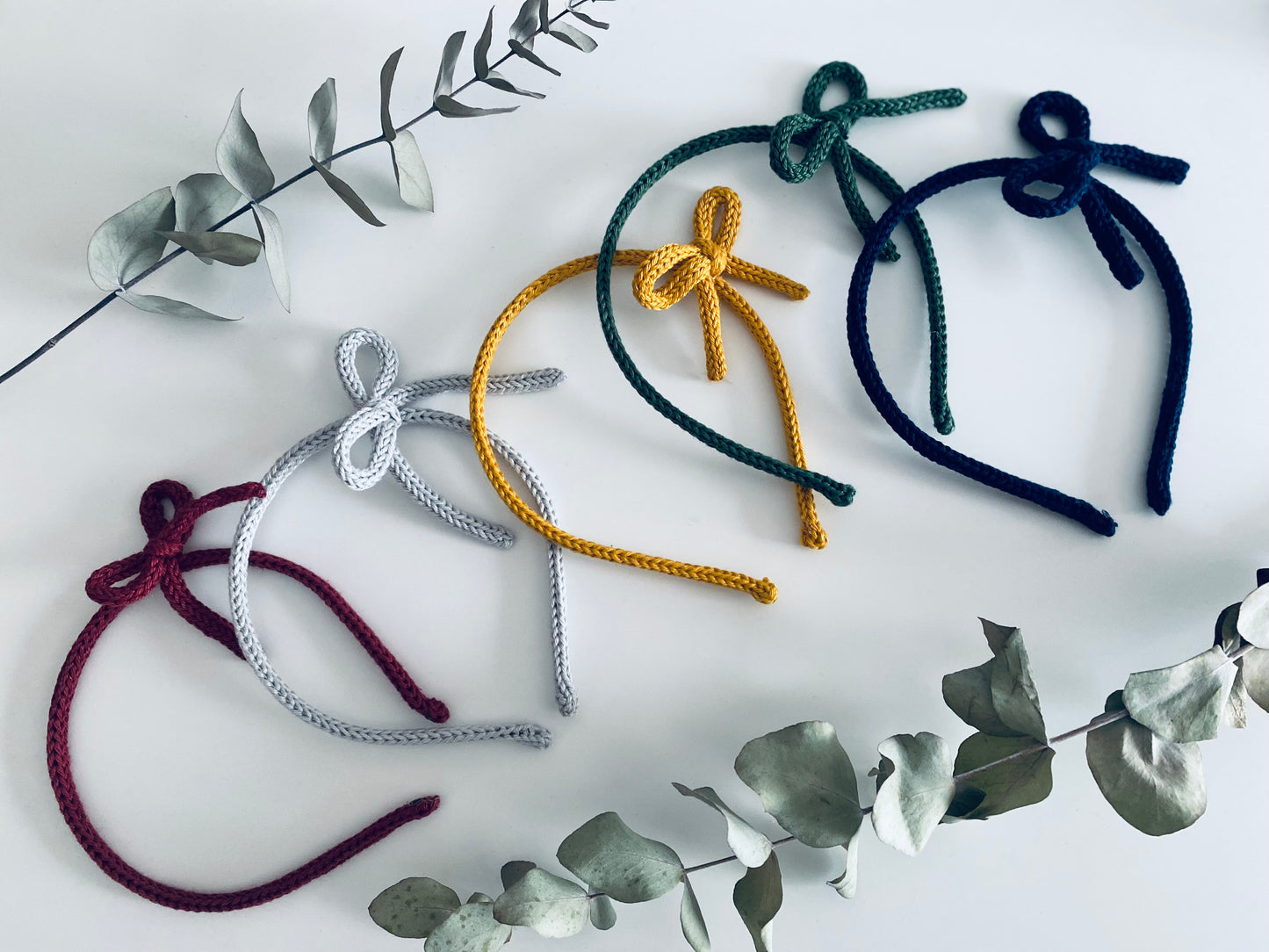 Diadema lazo para niña de crochet, accesorio pelo niña hecho a mano