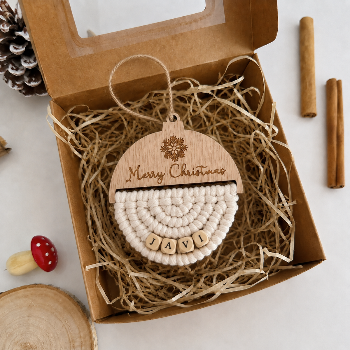 Bola de Navidad personalizada preparada para regalo