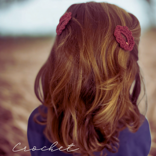 Clip crochet, horquillas hechas a mano, accesorio pelo niña romántica vintage